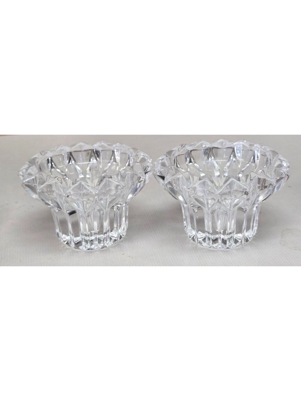 Clear Crystal Cut Glass Bowls With Elegant Geometric Design For Home Decor Or Se